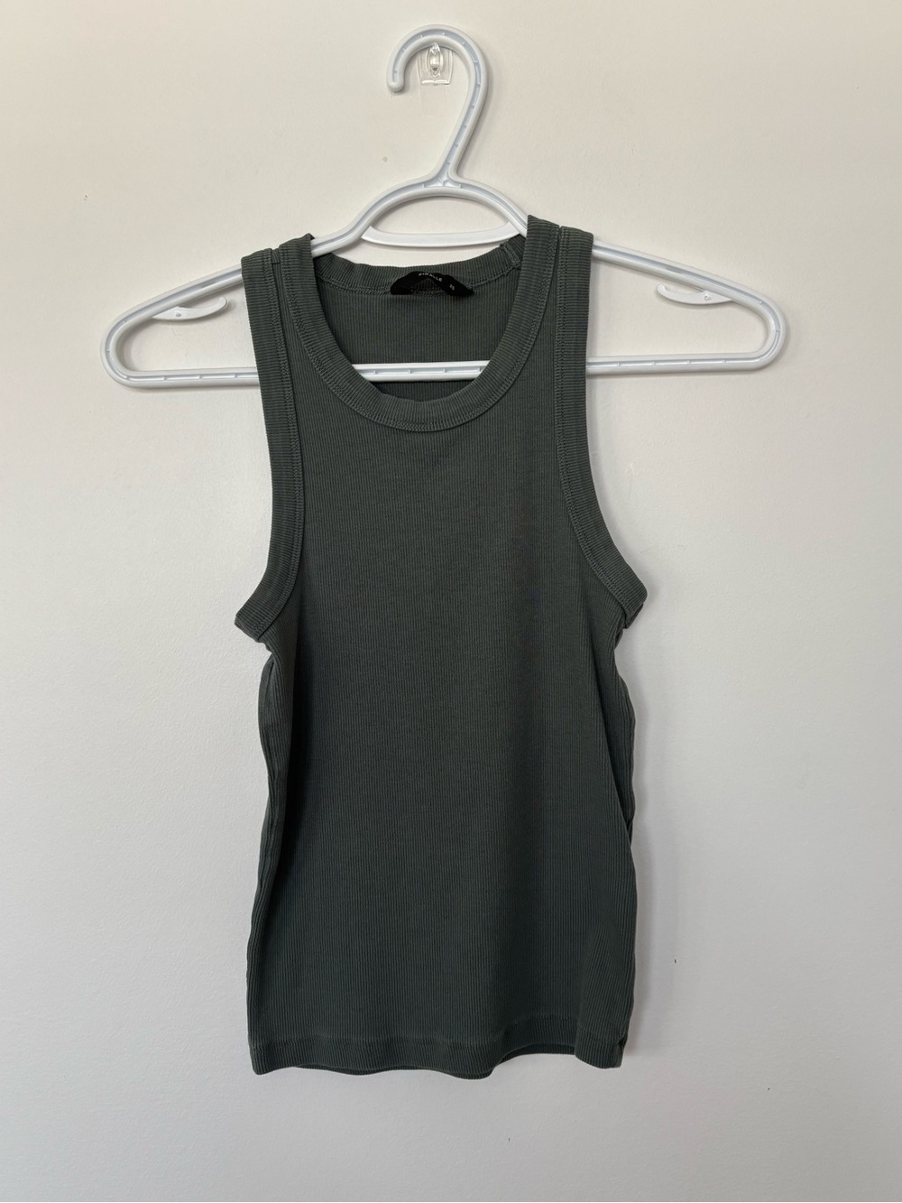 Only Ribbed Tank Top - Sage Green